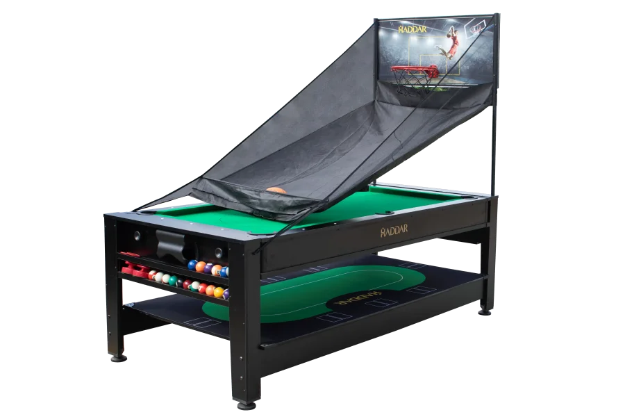 Wholesale High Quality 5-in-1 Multifunctional Indoor Sports Game Table for Basketball Hockey Poker and Table Tennis Games