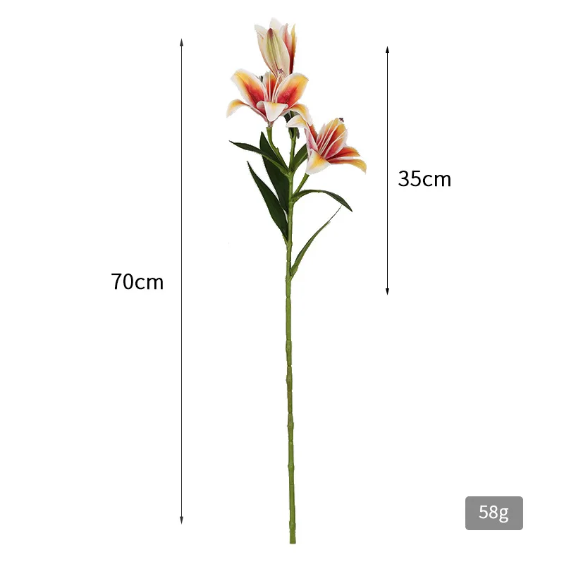 wholesale silk flowers 70cm artificial silicone tulips flower 3 heads real touch latex tulips with high quality for home decor