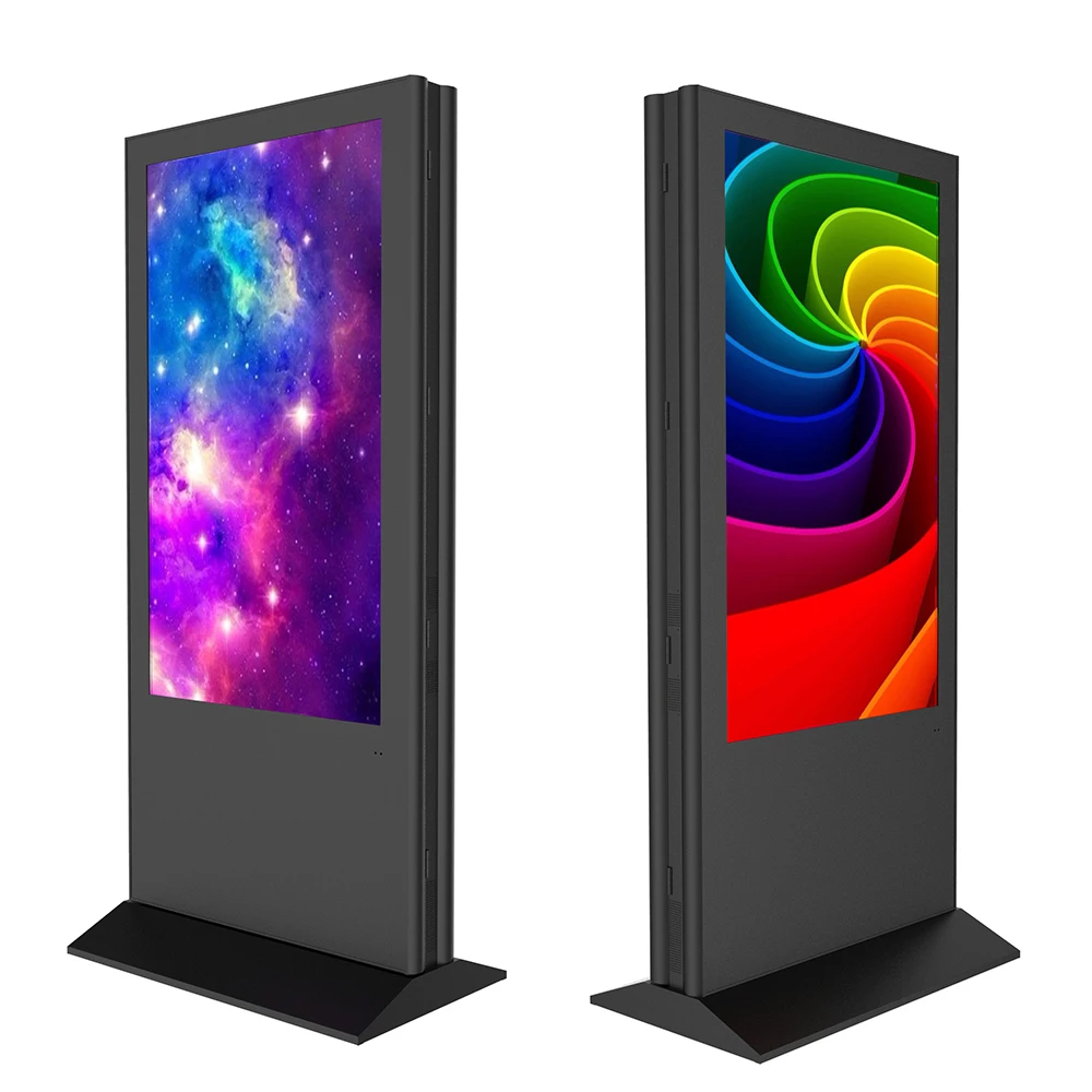 Indoor floor stand touch screen advertising Players signage lcd module led display lights digital poster display kiosk totem