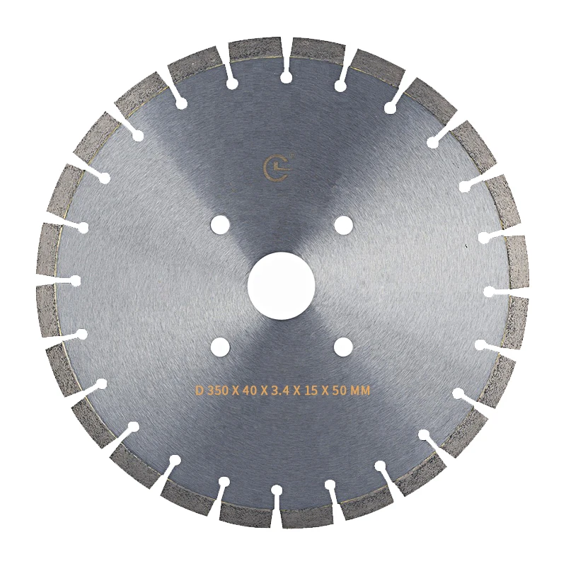 Segment not continuous rim diameter 350mm14' diamond silent saw blade for granite stone brick limestone
