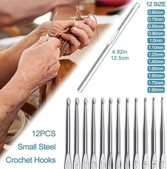 58PCS Crochet Kit Beginners Crochet Set with Crochet Yarn, Portable Crochet Hook Set Ergonomic Soft Full Knitting Supplies