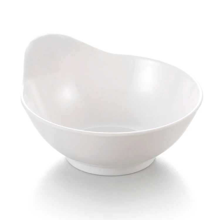 A8 White Melamine white small sauce bowl with handle
