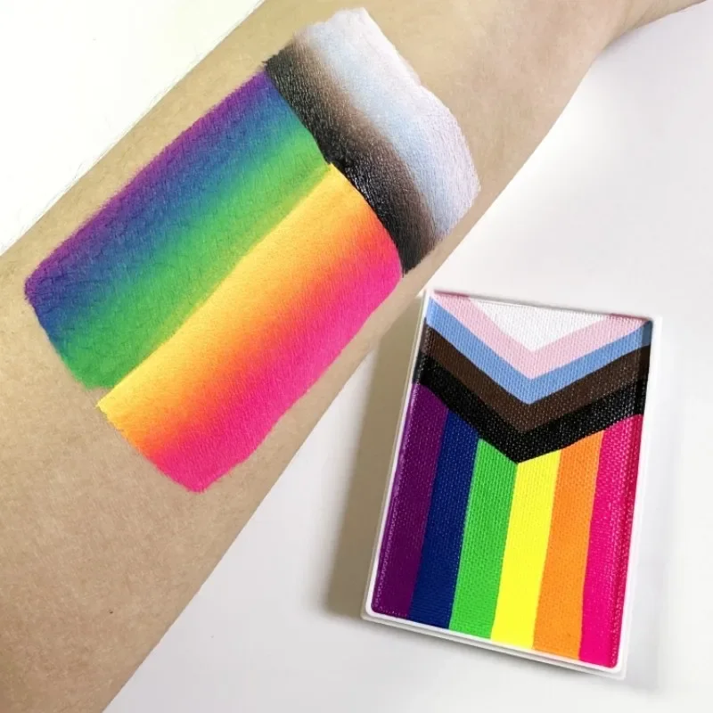 50g Rainbow Split Cake Multi Colors Face Body Paint Kits Wonderful Gift for Kids Halloween Makeup Play