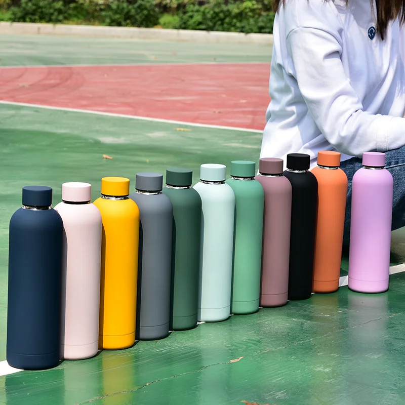 Wholesale 500ml Outdoor Sports Stainless Steel Flask Double Walled Insulated Thermal Water Bottle