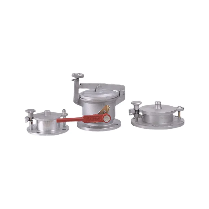 Rotary measuring hole oil depot fittings measuring oil hole ball valve anti-theft with lock full aluminum oil tank volume