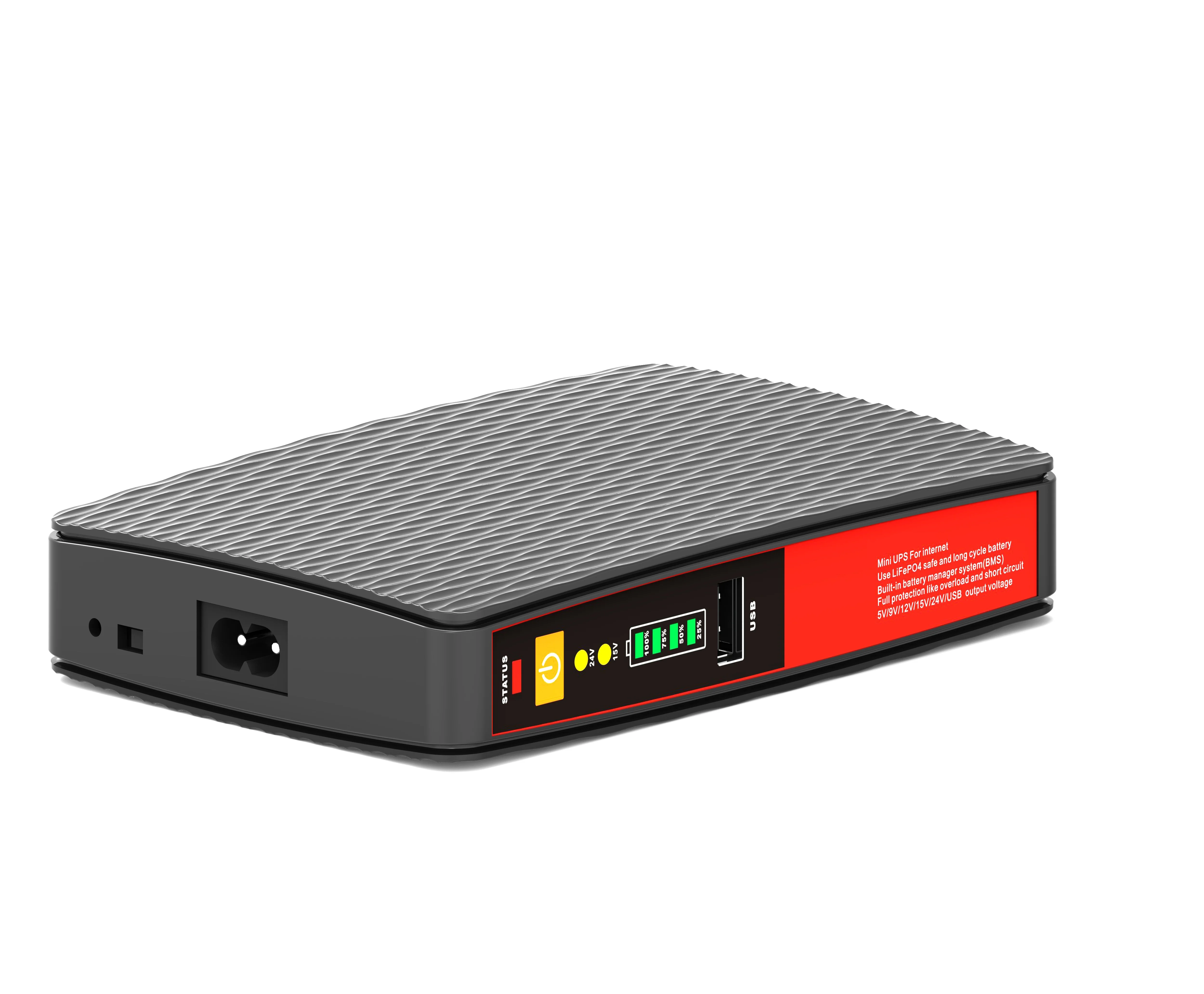 18 Вт Mini DC UPS с длинным резервным аккумулятором LiFePO4 в аварийном портативном зарядном