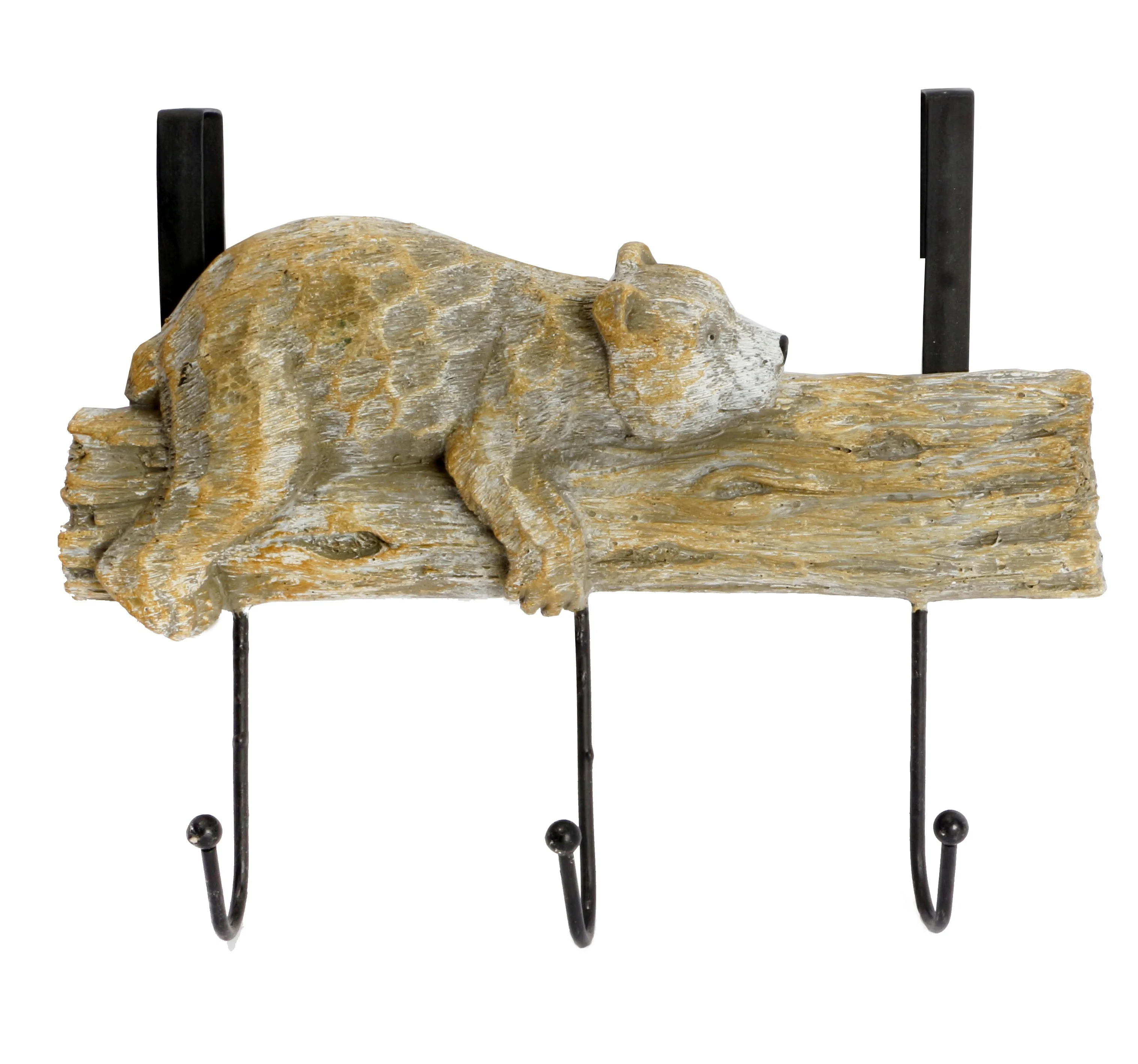 Статуэтка роскошного медведя из полимерной смолы, декоративный настенный налет с проволочными крючками, украшение для дома