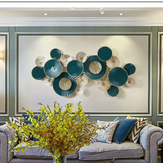 Green Handmade Metal Stack Artware Home Wall Art Decoration