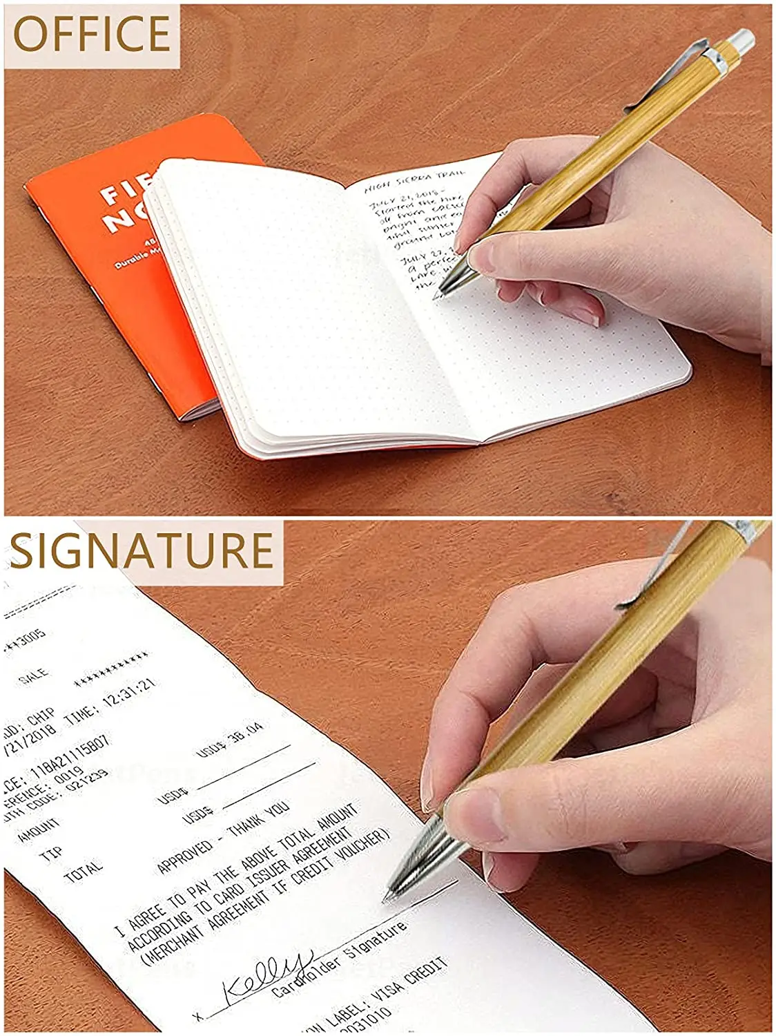 Wholesale Promotion Ink Fancy Cute Eco Friendly custom Bamboo Ball Ballpoint Pen for Students