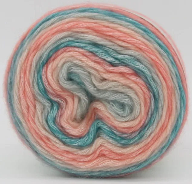 RongMeiXuan оптовая продажа 100 г пряжа для торта Радуга вязание крючком Пряжа для торта шерстяная пряжа