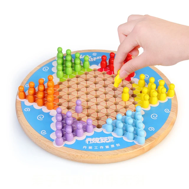 Chess Games Educational Toys Wooden Checkers 2020 New for Child Men Unisex Women Design 2 in 1 Checkers Games with Board Picture