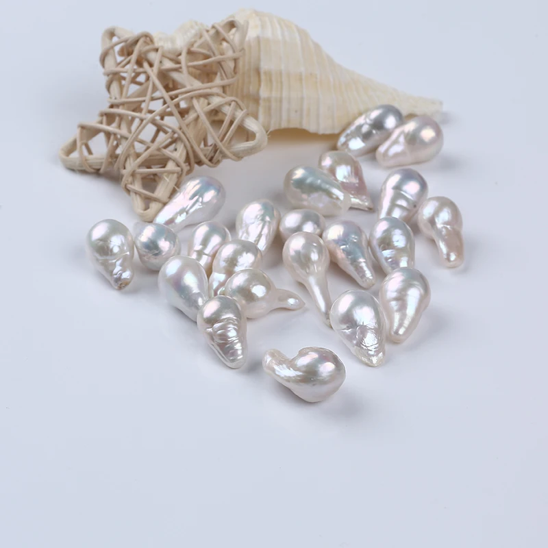 Wholesale Natural White Irregular Baroque Drop Freshwater Edison Loose Beads Pearl