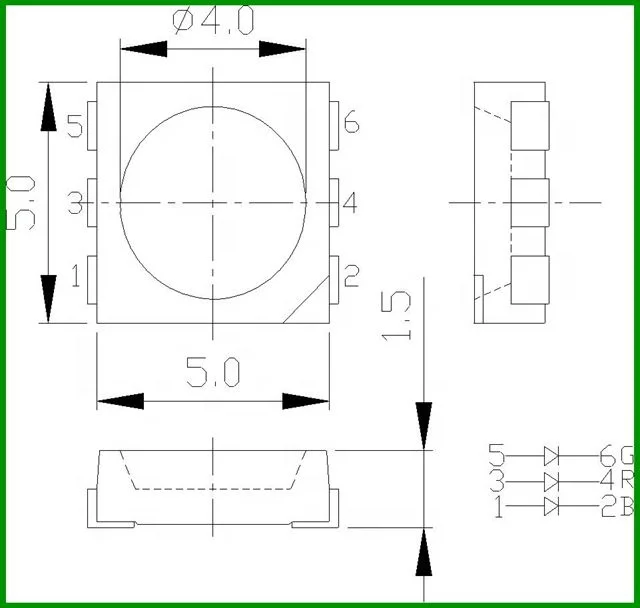  Заводская оптовая цена smd rgb led 5050 0 2 W 5 (Соответствие CE и