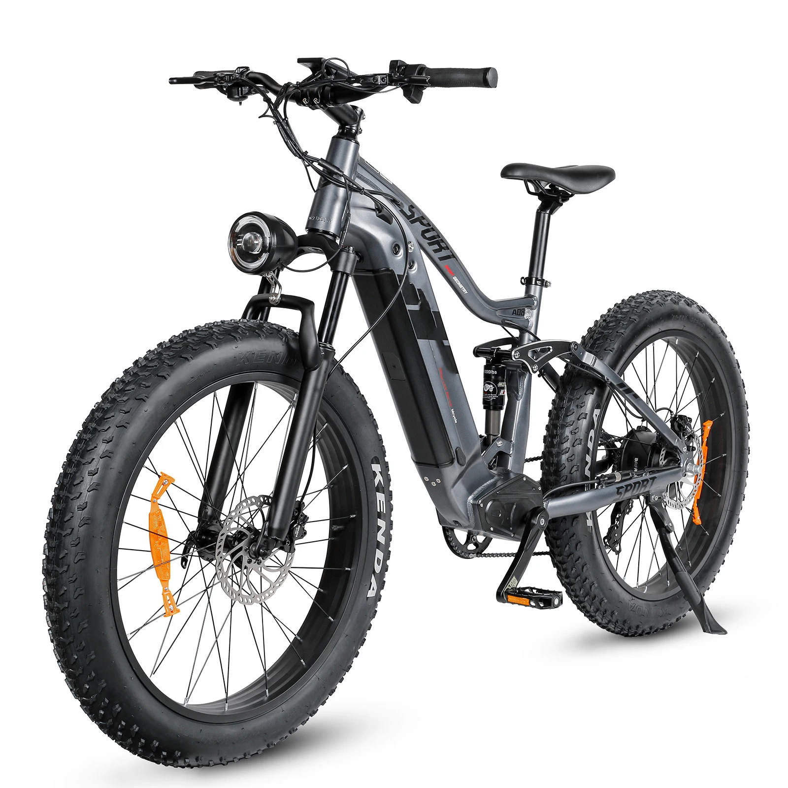 RS-A08 electric fat tire bike 7speed 48V17Ah 750W BAFANG motor 26 inches fat tyre road ebike Soft tail electric off-road bicycle