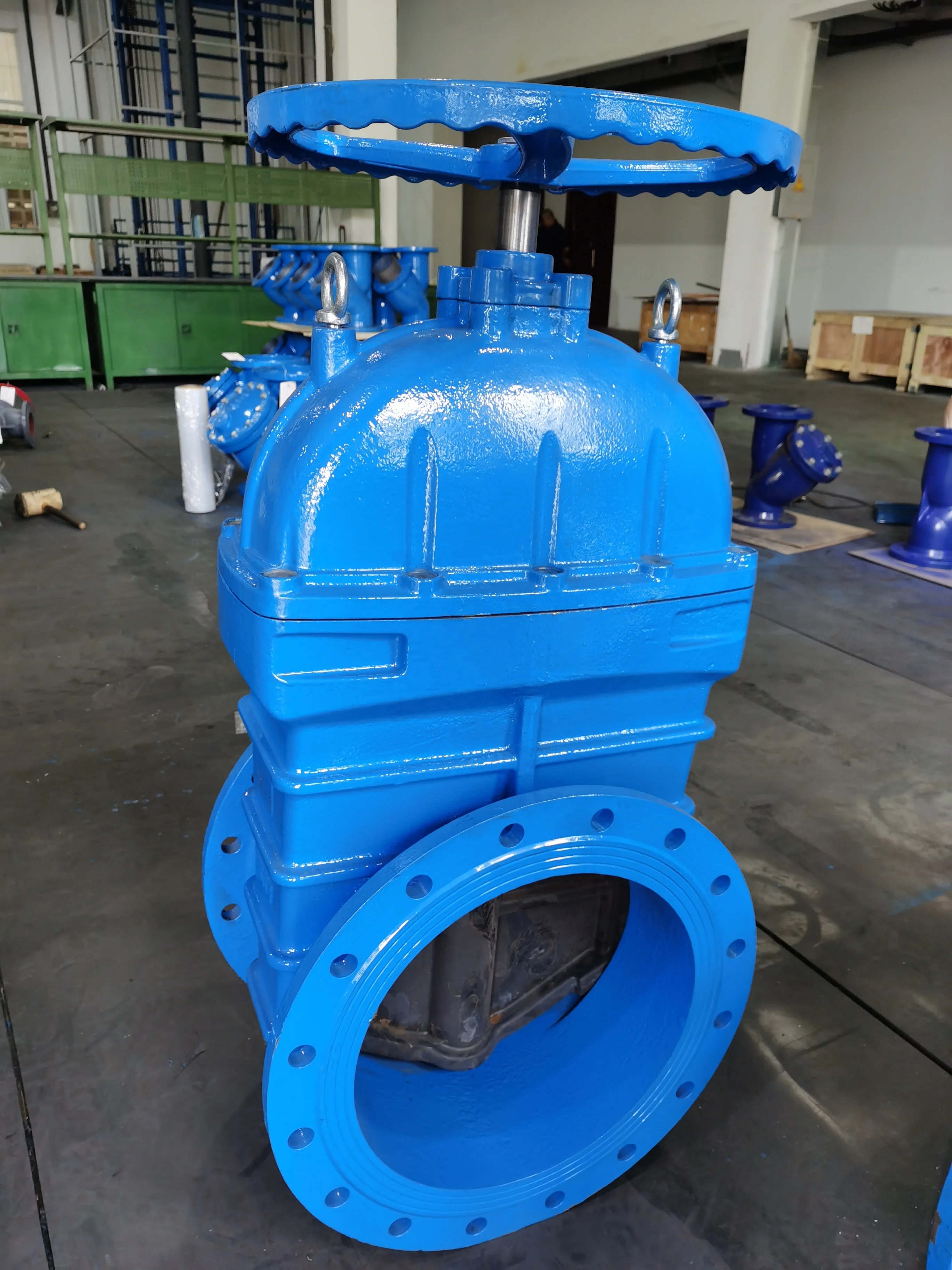 DN400 PN10 QT450 DI DIN3202 F4  NRS Resilient Seated Gate Valve with Handwheel