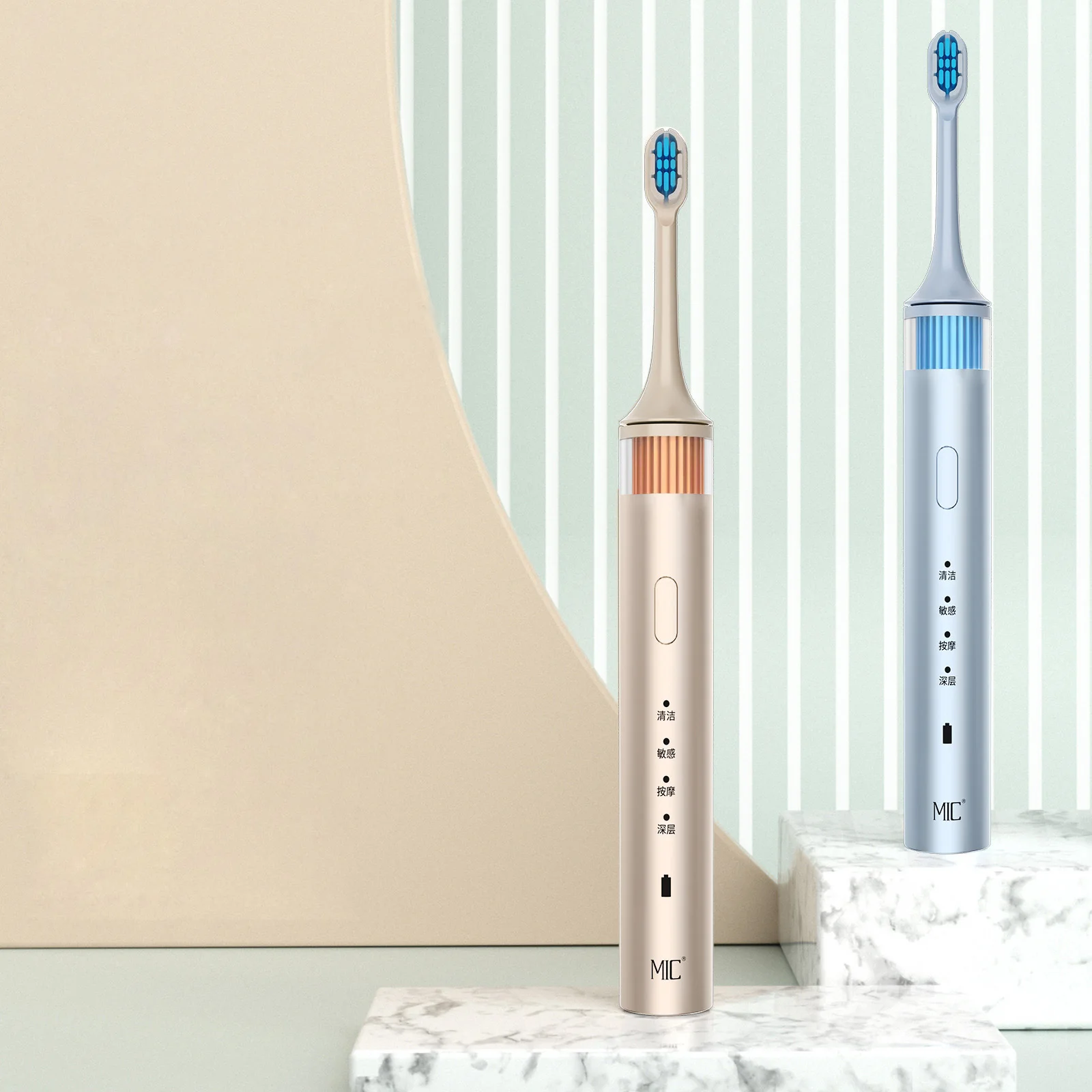 Умная Водонепроницаемая электрическая зубная щетка IPX7 со сменными головками зубной щетки и встроенным аккумулятором OEM/ODM welcome