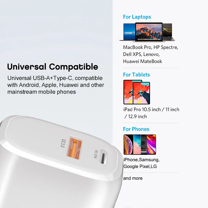 UK PD20w зарядное устройство типа C USB-C PD адаптер быстрое зарядное устройс