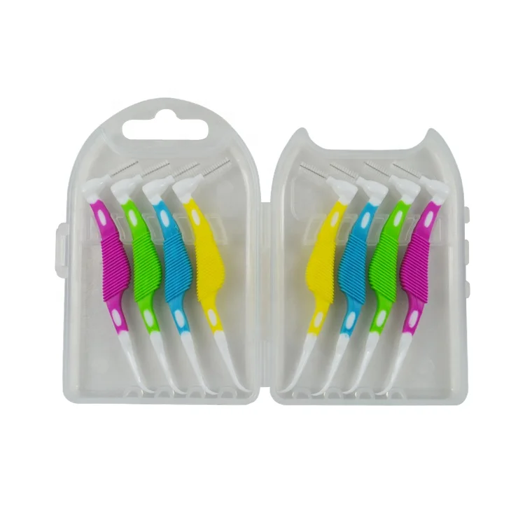 8pcs packaging orthodontic dental interdental brush with box