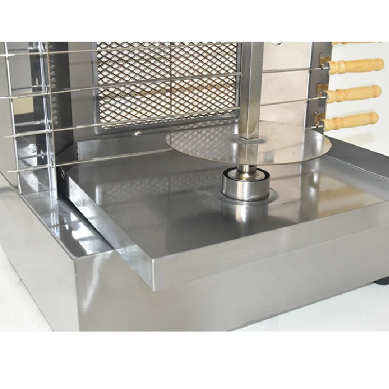 Commercial 2 Burners Gas Shawarma Machine Chicken Automatic Rotating Doner Kebab Machine Chicken Shawarma Grill Machine
