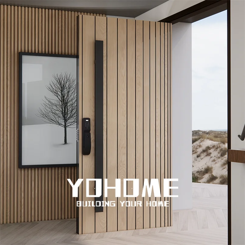 American style apartment flat teak wood main door designs luxury pivot main wooden door design plywood door