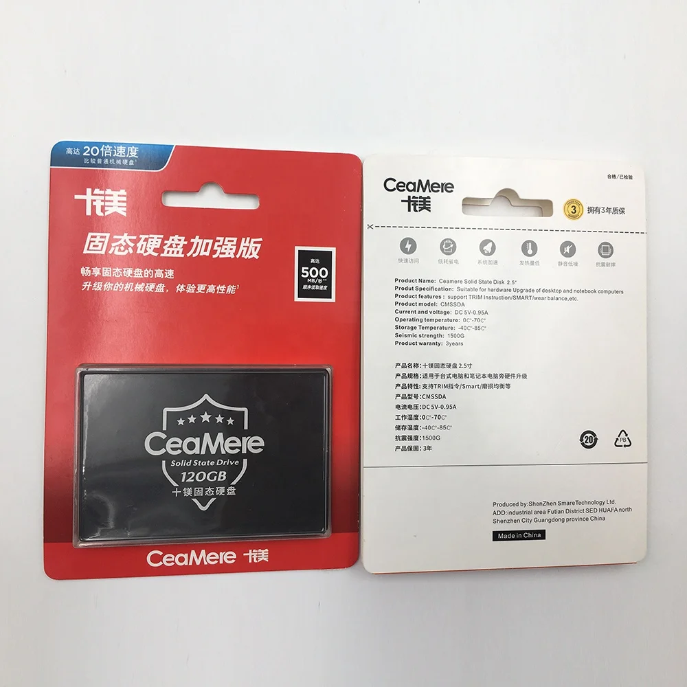  Внутренний твердотельный жесткий диск Ceamere SSD Plus SATA III 2 5 дюйма SDSSDA 120 ГБ 240 480 ТБ ноутбук