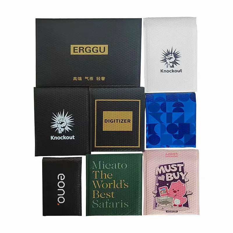 14X16+4CM Paper Bubble Envelopes Padded Mailer Bag Black Bubble Mailer Bags Logo Small Bubble Mailer Shipping Envelopes Bag
