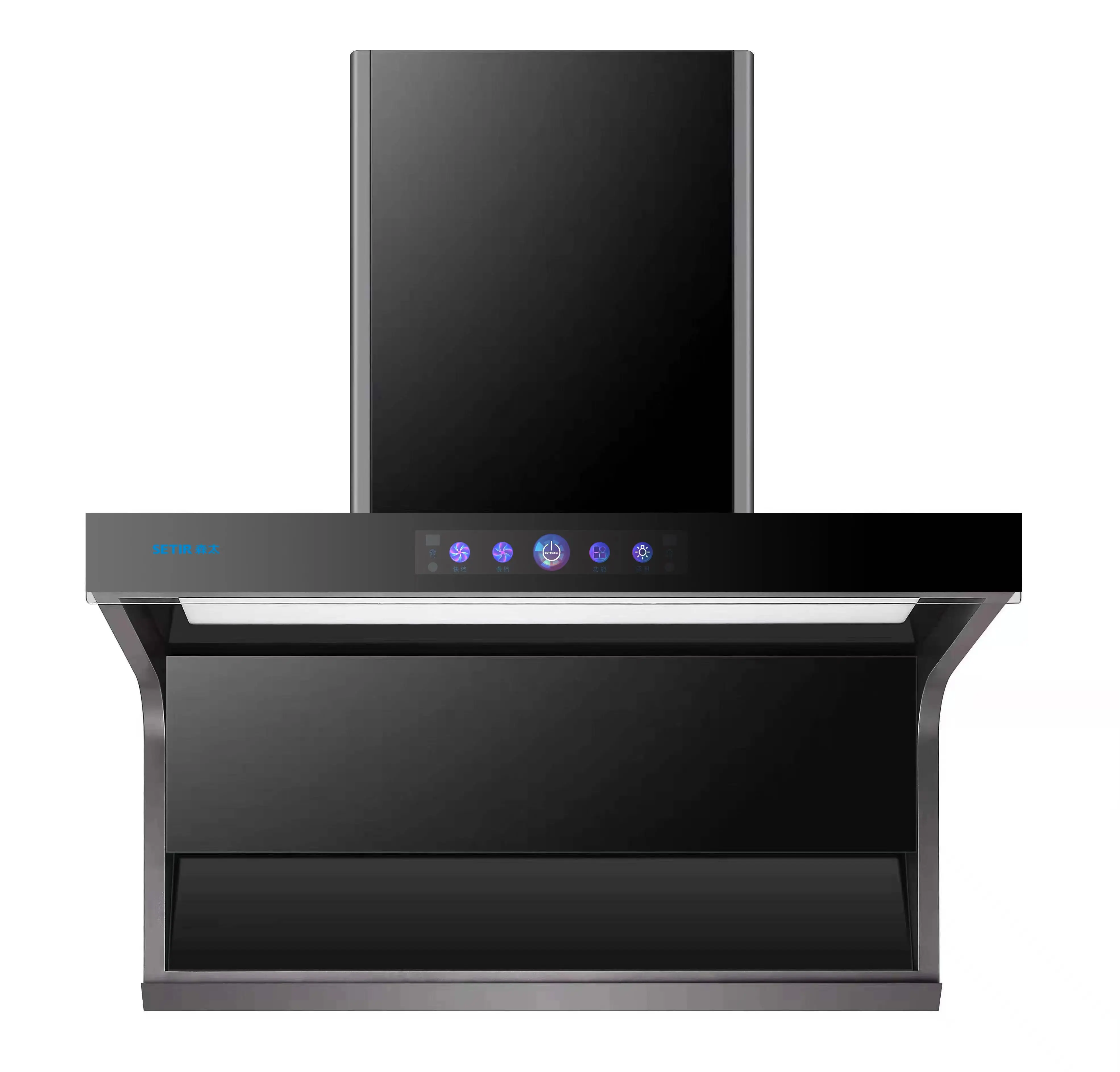 B199 modern novel design stainless steel range hood kitchen-extractor-hood-filter range hood control board for cooker