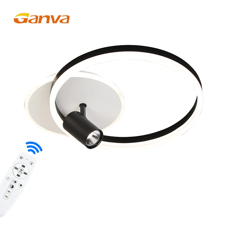 Home Decorative Living Room Dining Room Remote Control Dimmable Acrylic Round Frame Led Ceiling Light