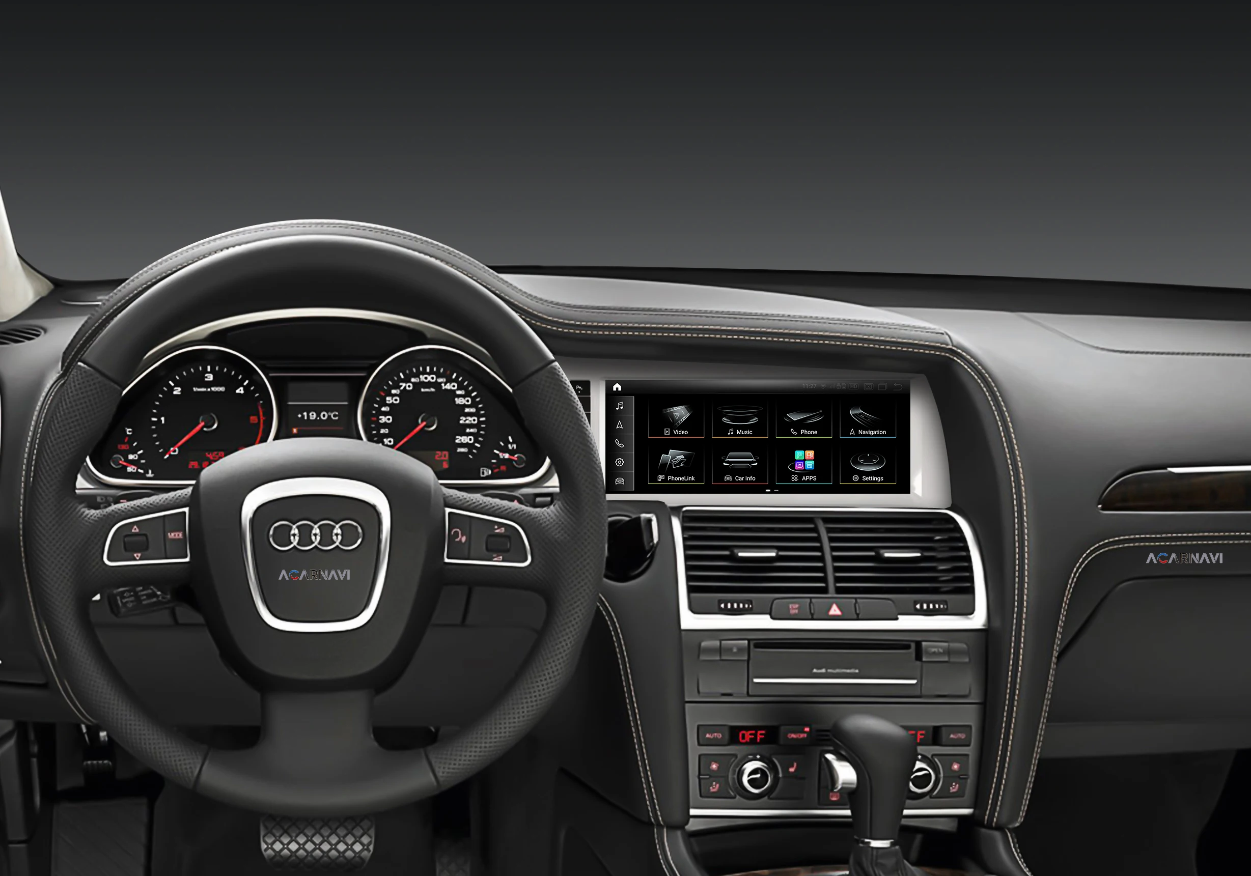 acarnavi qualcomm sanpdragon 662 android 11 8+256g android car radio navigation for audi q7 lhd 2006-2017 touch screen