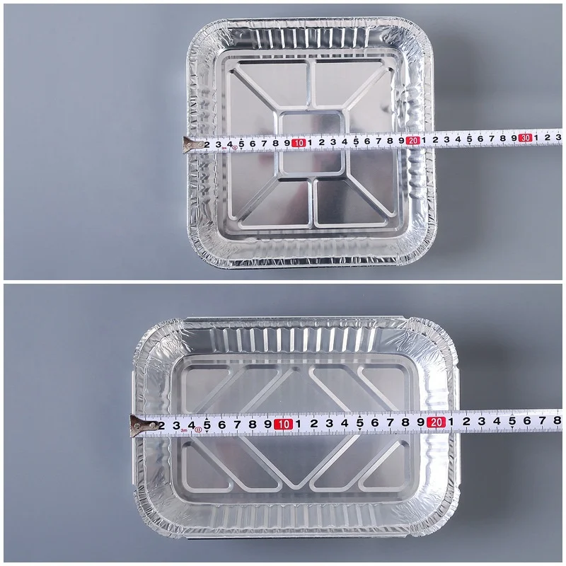 Disposable food packing aluminum foil container airaline aluminum foil container with lid airline