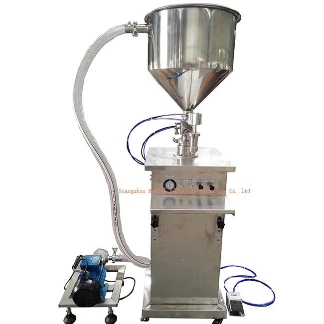 Manual liquid semi automatic gel honey coconut oil bottle filling machine with heater and stirrer