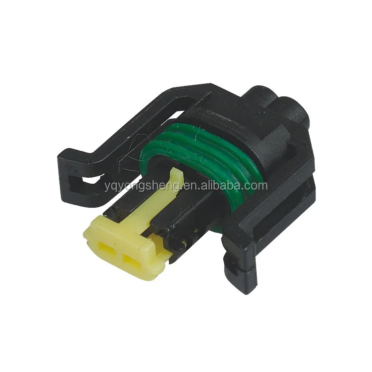 444040-2 2 Pin Female Waterproof Automotive Electrical Wiring Auto Connector