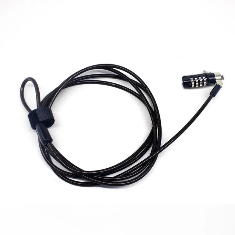 Universal Steel Anti-theft Security Cable laptop lock removeable wedge slot cable lock with 4 digit password for DELL laptop