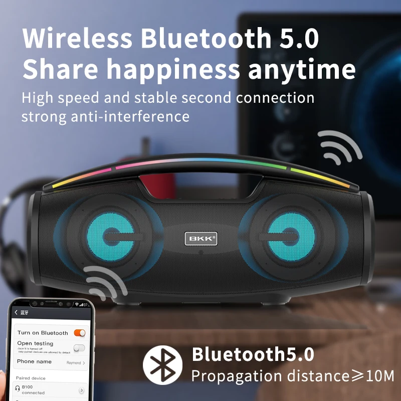 Party Box Portable Speakers portable speaker Factory Wholesales Led Light Outdoor Wireless Party Speaker