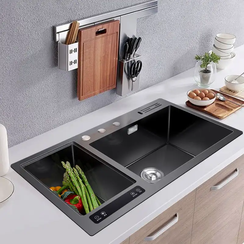 The Nano Smart Sink Package Stainless Steel Ultrasonic Fruit And Vegetable Cleaning Technology
