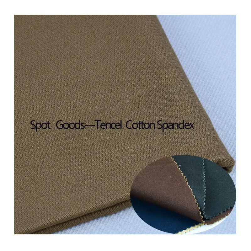 Factory Wholesale Spot Goods Women Suit Pants Comfortable Handfeeling Tel Cotton Twill Spandex Fabric