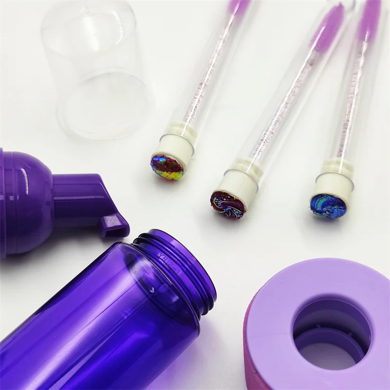 lashes shampoo blank bottle kit lash shampoo containers cleaner packaging custom private label empty lash shampoo bottle