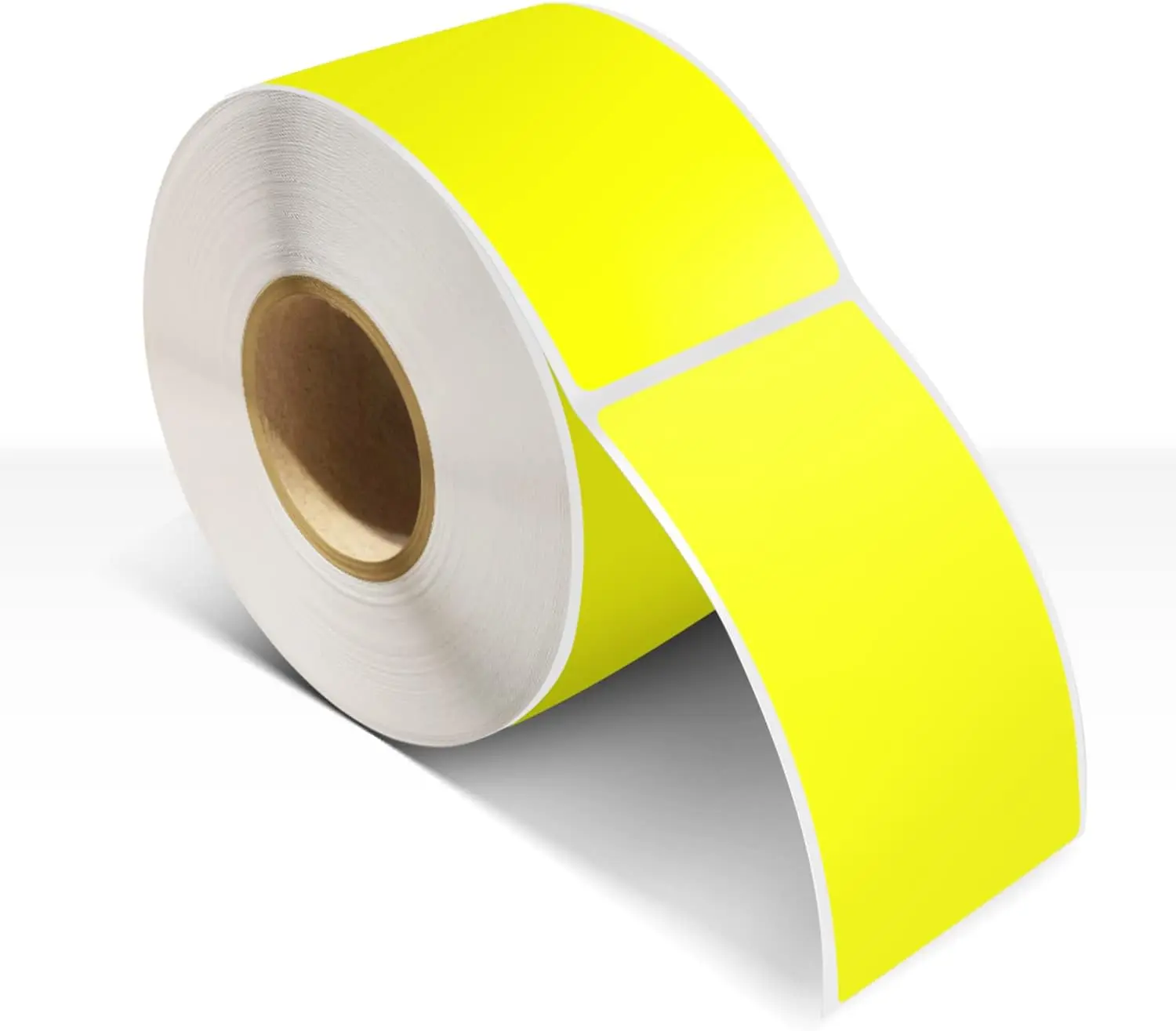 200 PCS Reusable 3*5 Inch Rectangle Vinyl Floor Stickers Color Coding Name Tags Roll with Custom Logo Yellow