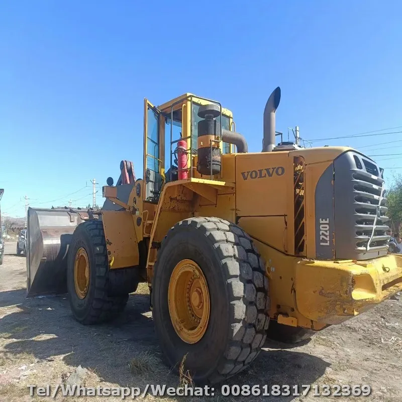 Good Condition Used Volvo L220E Front End Loader Original Paint Used Volvo 5 ton 6 ton 8 ton Payload Loader
