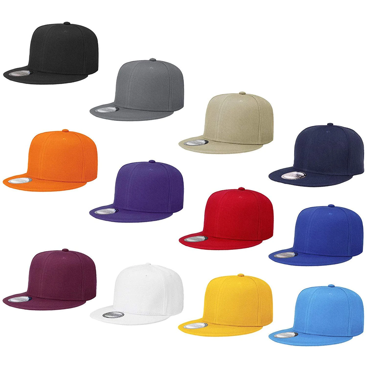Oem Hip Hop Team 6 Panel Adjustable Flat Bill Embroidered Custom Blank Snapback Cap Hat