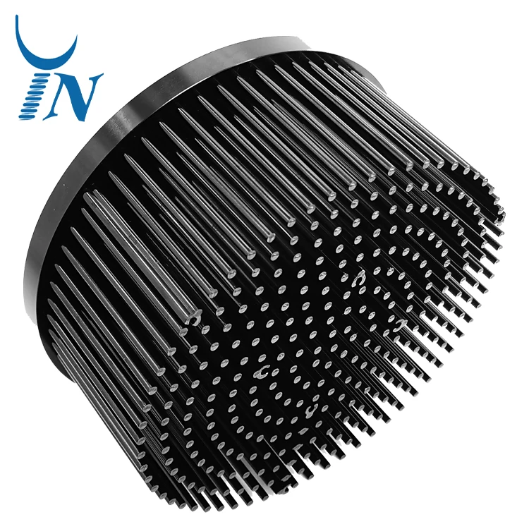 Custom D150mm Round Cold Forging Heat sink Aluminum Radiator Pin Fin Heat Sink for Led Light Radiator