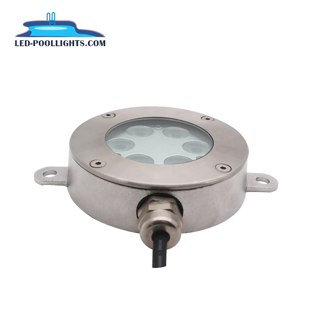 IP68 waterproof 6W RGB Underwater LED Fountain nozzles light SS 316 LED ring light Swimming pool led fountain light