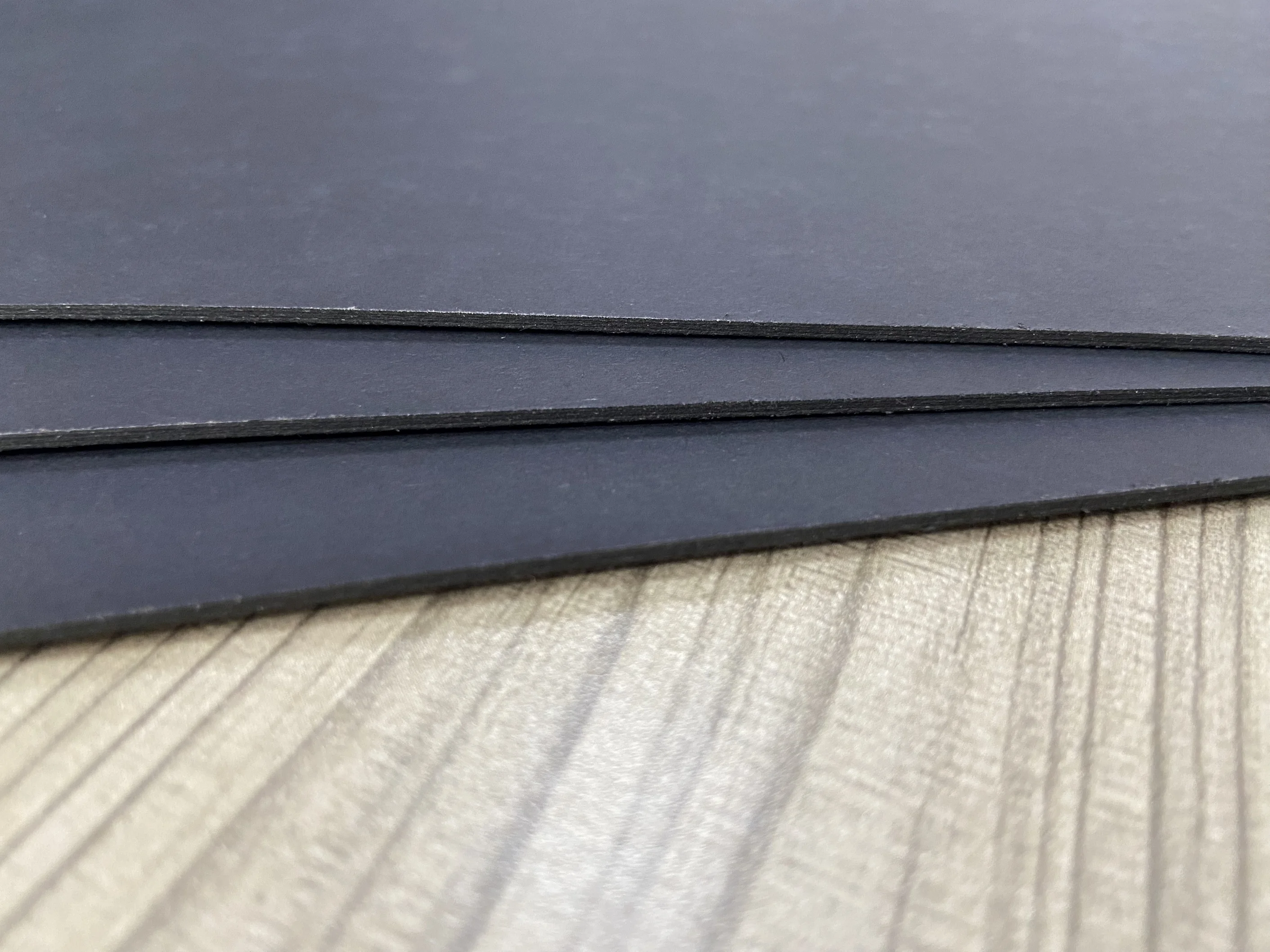 Black cardboard in sheets for jewelry box Black core board high stiffness black boxboard