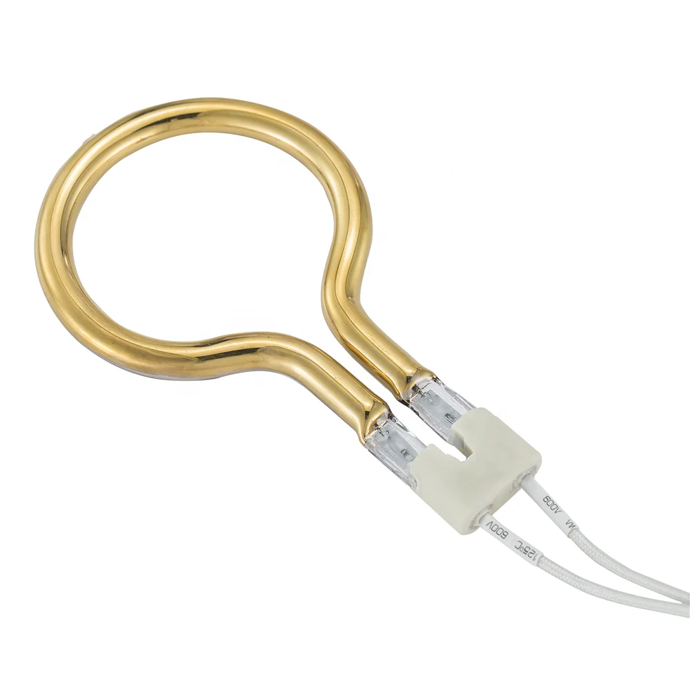 halogen tungsten lamp ring tube gold coating infrared heater lamp