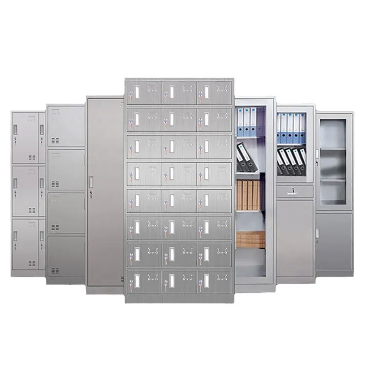 staff gym iron almirah door hostel employes compartment clothes metal stainless cabinet storage europe steel locker home using