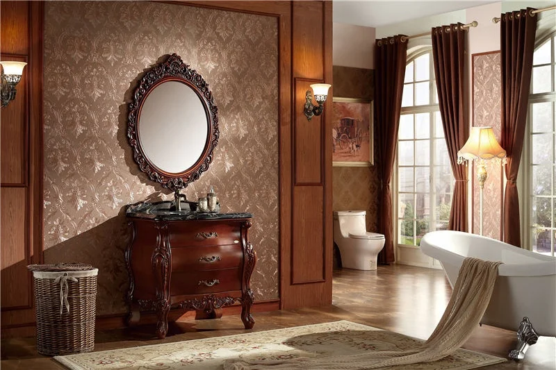 Solid Wood clearance bathroom vanities luxury baroque bathroom vanity