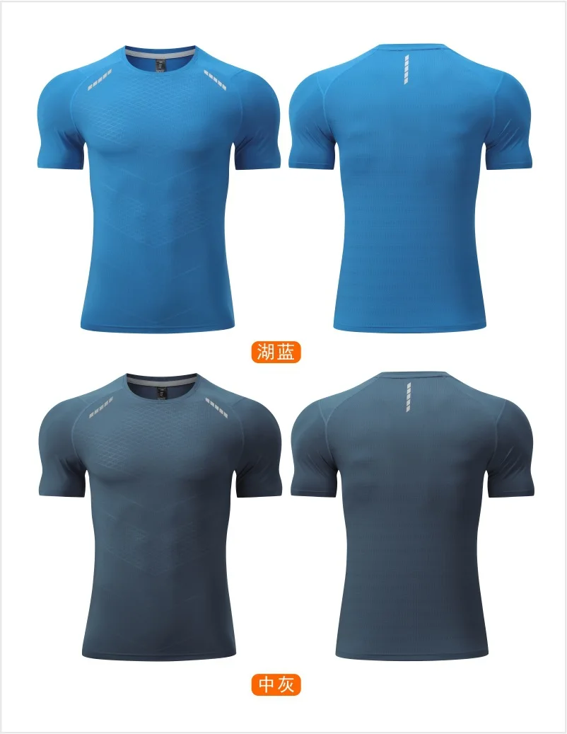 Rapid Dry Four Way Stretch T-Shirt Sports Top Exercise Regular Fit Jogger Gym Shirt Mens Fitness Shirts