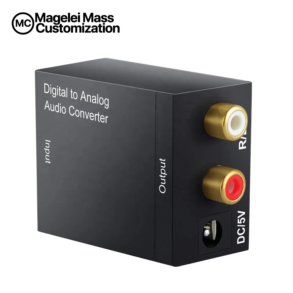 High Quality Premium Optical Coaxial Toslink Digital To Analog Rca R/L Audio Converter