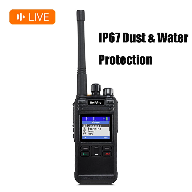 BelFone DMR радиоприемник VHF UHF Цифровой IP68 водонепроницаемый двусторонний