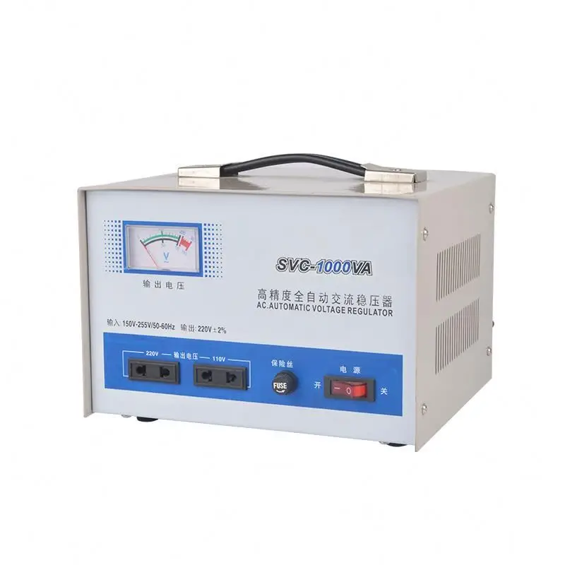 Однофазный высокоточный автоматический регулятор переменного тока, стабилизатор напряжения 1000VA